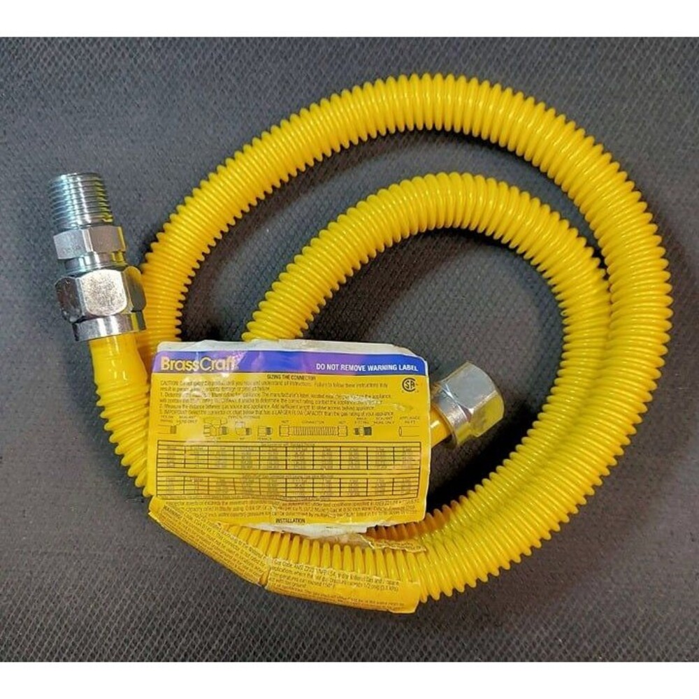 BrassCraft Gas Connector Hose CSSC64TE-48, 48" x 5/8" O.D., *Read